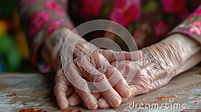 A closeup of an older persons hands engaged in a favorite hobby showing that pions and interests can continue well into Stock Photo