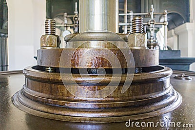 Closeup of part of a Victorian steam driven pump Stock Photo