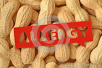 Peanut allergy concept Stock Photo