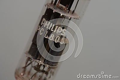 Closeup of Philips PCL805 valve tube.. Editorial Stock Photo