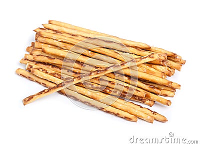 Closeup of a pile of delicious pretzel sticks Stock Photo
