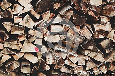 Closeup of a pile of wooden sticks placed on each other Stock Photo