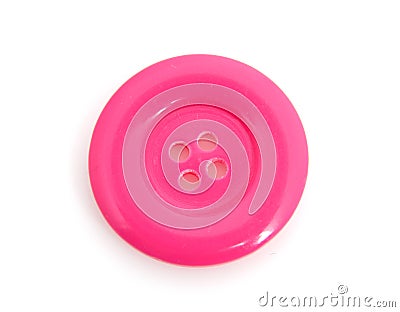 Closeup of pink clothing button Stock Photo