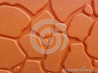 Closeup Plastic Orange Faux Stone Texture Stock Photo