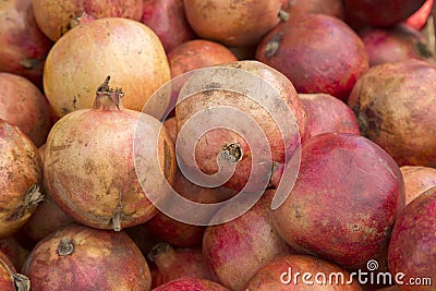Closeup of Pomegranate Background Stock Photo