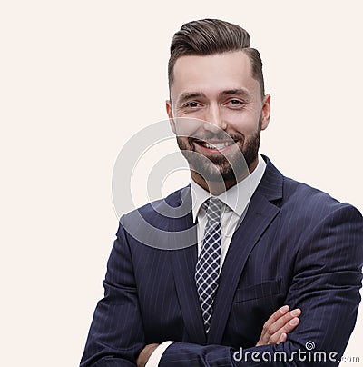 Closeup portrait of a confident middle businessman Stock Photo