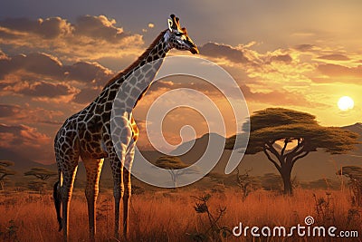 Closeup portrait giraffe on park background looking down Stock Photo