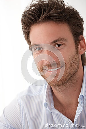 Closeup portrait of handsome man Stock Photo