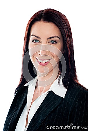 Closeup portrait of pretty businesswoman Stock Photo