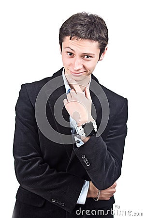Closeup portrait of a young businessman Stock Photo