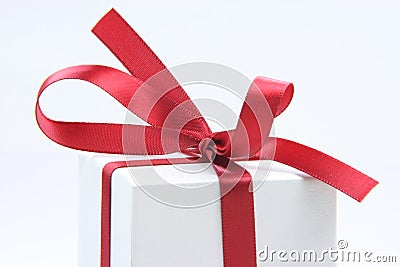 Closeup present ribbon Stock Photo