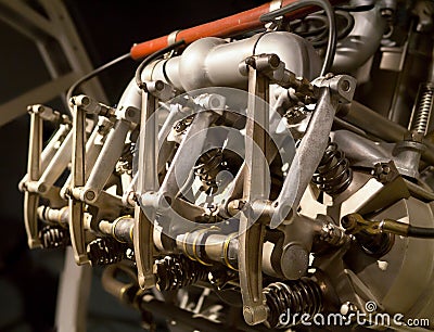 Vintage Airplane Engine Stock Photo