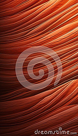 A closeup of a red bird with a long tail on a Mars landscape dra Stock Photo