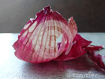 Closeup of Red Onion Skin Stock Photo