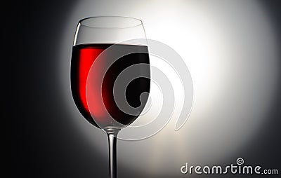 Closeup of red wine wineglass Stock Photo