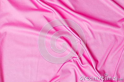 Closeup rippled soft pink fabric Stock Photo