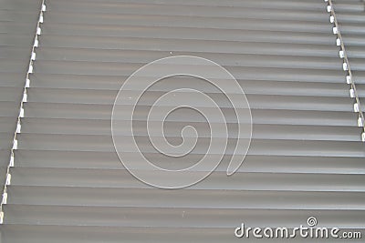 Closeup Roller blinds curtains on the window Stock Photo