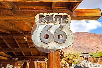 Route 66 in Calico Stock Photo