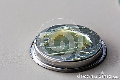 Closeup rubber adhesive Stock Photo