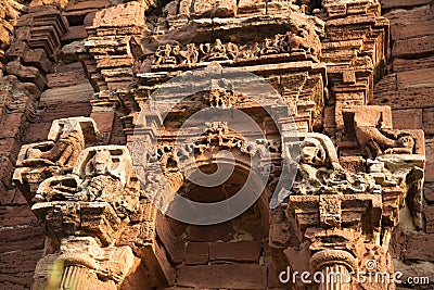 Closeup of ruins of a temple Stock Photo