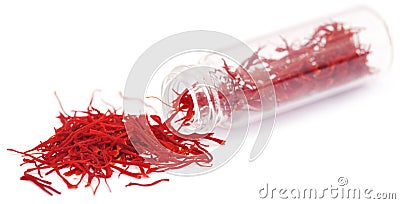 Closeup of Saffron used as food additive Stock Photo