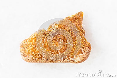 Wild Amber gemstone on white marble Stock Photo