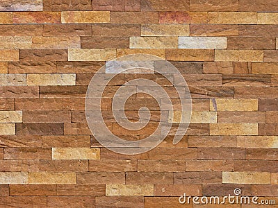 Closeup sand stone brick wall Stock Photo