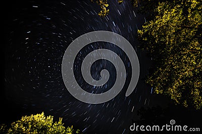 Closeup shot of amazing Starfall Stock Photo