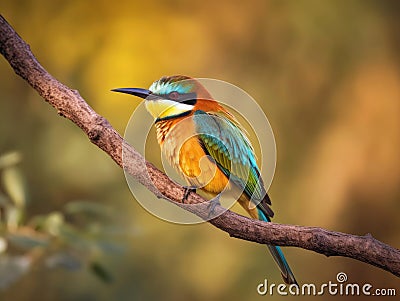 Beautiful bee-eater bird Stock Photo