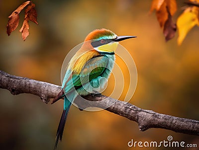 Beautiful bee-eater bird Stock Photo
