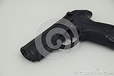 A closeup shot of a Beretta pistol Editorial Stock Photo