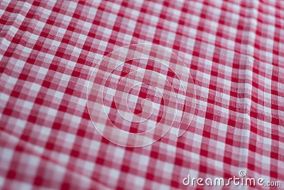 Closeup shot of checkered texture in pink and white colors Stock Photo