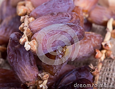 Branched dates close up shot Stock Photo
