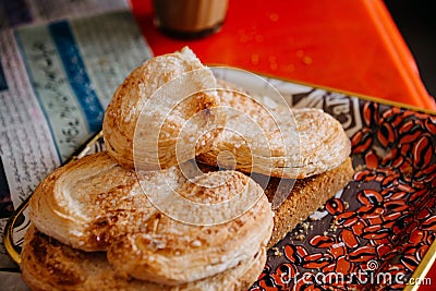 Closeup shot of fresh and appetizing bakery products Stock Photo