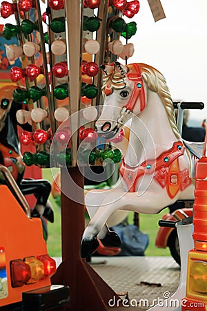 Closeup shot of a horse of a merry-go-round Stock Photo