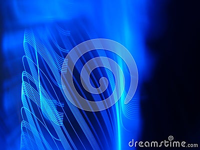 Closeup shot of incredible light layers with virtual space structure Stock Photo
