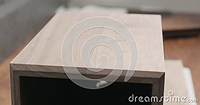 Closeup shot of light raw walnut sapwood Stock Photo