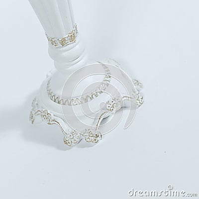 Closeup shot of a luxurious candlestick on a white background Stock Photo