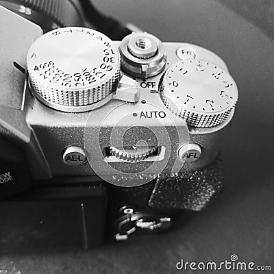 Mirrorless Digital Camera Stock Photo