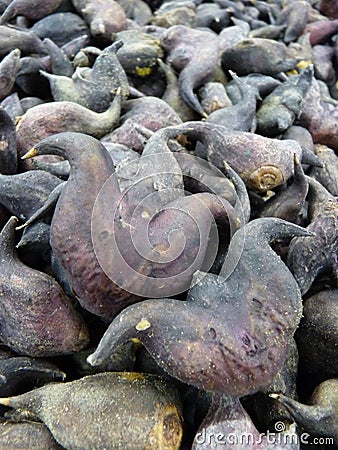 Closeup shot of a pile of water chestnuts Stock Photo