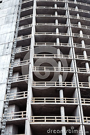 Closeup shot of unfinished apartment building wall Stock Photo