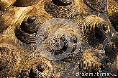 Closeup shot of a wooden artwork in Forbidden City, Beijing, China Stock Photo