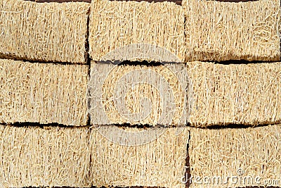 Closeup shredded wheat cereal background Stock Photo