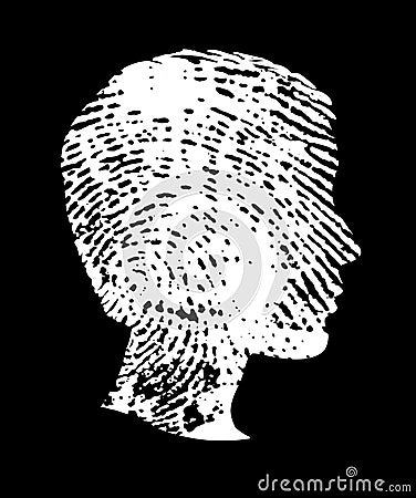 Fingerprint. Vector drawing black pattern Vector Illustration