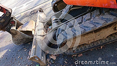 Small Mini Hydraulic Excavator Digger Stock Photo