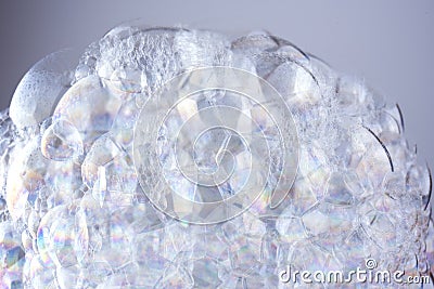 Closeup Soap foam and bubbles background Stock Photo