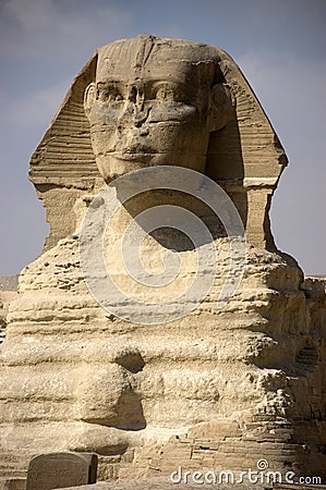 Closeup of the Sphinx, Cairo, Egypt Travel Stock Photo