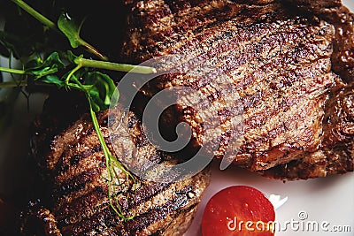 Closeup steak Stock Photo