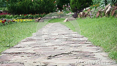 Closeup stone pathway Stock Photo