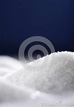 Closeup sugar, piled up the shape of the hillsmacro background image Stock Photo